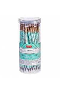 Карандаш чернографитный Hatber "Deco" HB, круглый, с ластиком