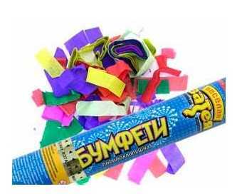 Хлопушка Бумфети 30см конфетти бумага