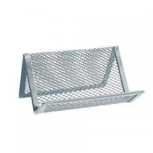 Подставка для визиток "EK" серебро