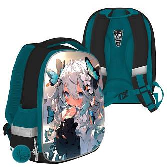 Ранец школьный Девочка 1отд, 35x26x13 см