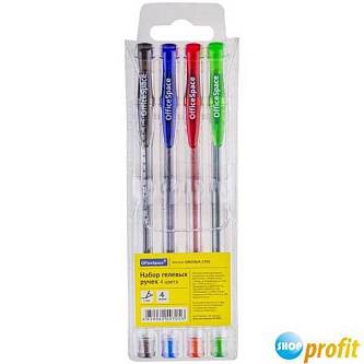 Набор гелевых ручек OfficeSpace 4шт, 4цв