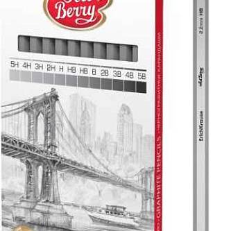 Набор чернографитных карандашей ArtBerry 5H-5B, 12 шт