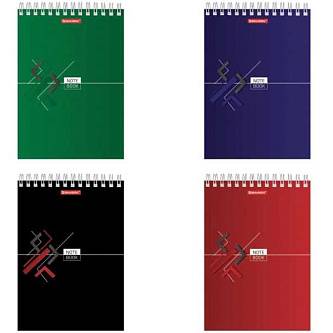 Блокнот А5 80л кл "Стильный" спираль, твердая подложка