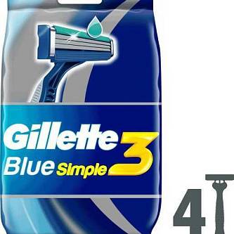Станки одноразовые муж Gillette Blue 3 Simple, 4шт