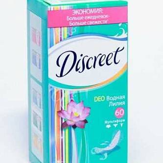 Прокладки ежедн Discreet Deo Water Lily Multiform 60шт