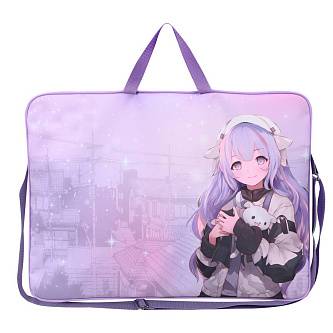 Папка д/худ А3 ткань молния вокруг Аниме милашка Кокос