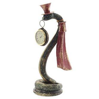 Фигурка декор. с часами"Змея" L15,5W14H35 см,LR44 1 шт(не прил)