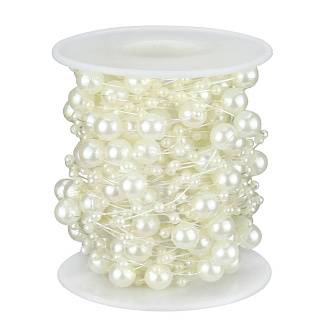 Бусы на ёлку жемчужные "Новогоднее чудо", 10 м,  8+3 мм