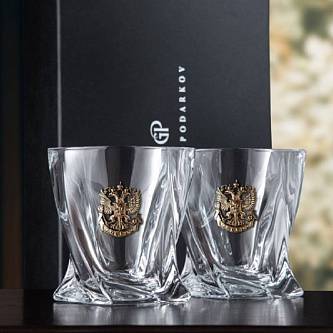 Набор д/виски "Герб РФ" 2 бокала/камни