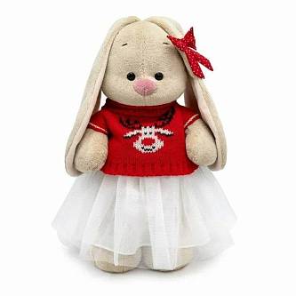 Игрушка мягкая Зайка Ми в свитере с оленем (малый)