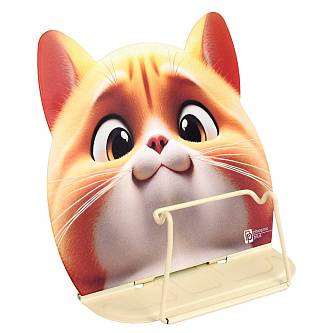 Подставка д/книг "КОТ" 17,5х18,5x15,5 см, черный металл, фигурная
