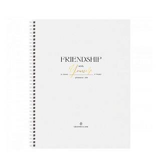 Тетрадь А4 80л кл "Friendship" тиснение фольгой, 80г/м2
