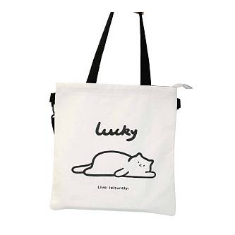 Сумка шоппер "Lucky cat", white