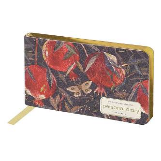Еженедельник недат А6 "FLORA.Гранат" кожзам, мягк.обл