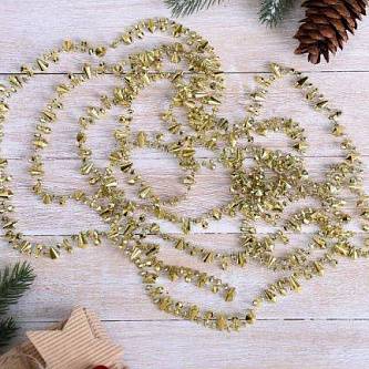 Бусы на ёлку 2,7 м "Кристаллики" пластик