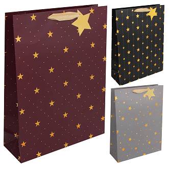 Сумка подарочная "Звёзды" 32*42*11см