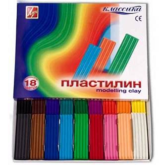 Пластилин 18цв 360гр Луч Классический