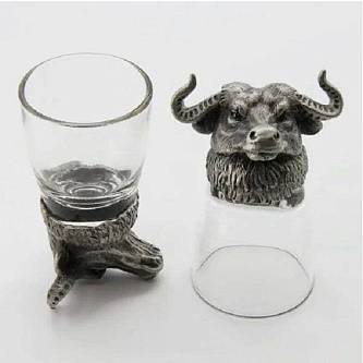 Набор 2 стопки-переверт. "Буйвол" (50мл/стопка)