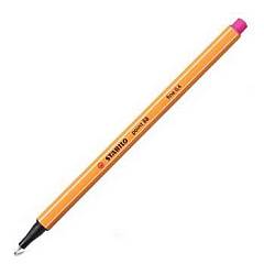 Ручка капиляр Stabilo неон розовый, фото №1