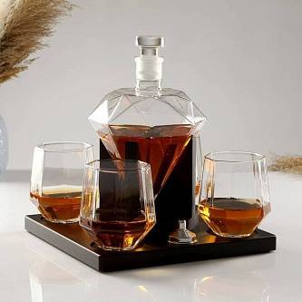 Мини-Бар Рубин, на подставке, штоф - 880 мл, бокалы - 200 мл, 13