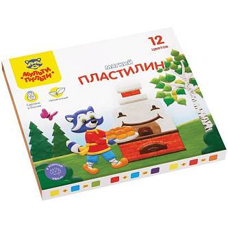 Пластилин 12цв 144гр Мульти-Пульти Енот в сказке стек