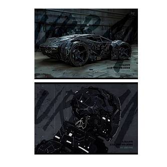 Альбом д/рис А4 40л склейка BG "Чёрно-серый" 120г