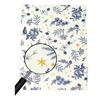 Бумага упаковочная НГ "Шишки" премиум, 100*70 см в рулоне