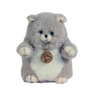 Игрушка мягкая Толстый кот 39 см серый, Lapkin
