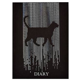 Ежедневник недат А5 "ЧЕРНАЯ КОШКА" интегральный переплёт, "софт-