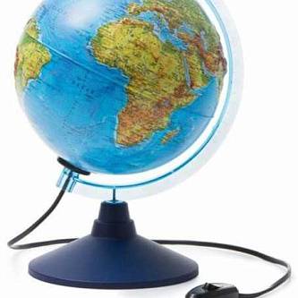 Глобус Земли д-р 210 физико-политический с подсветкой рельефный