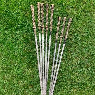 Шампур с кованым полотном "Рюрик" 550х11х3 крюк лесенка