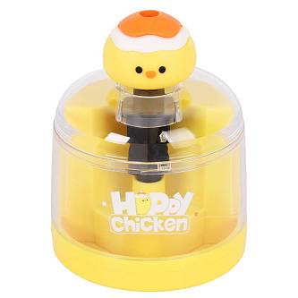 Точилка Цыплёнок Ka Ba Xiong электр 77*77*100мм контейнер желтая