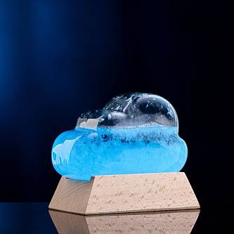 Барометр - штормгласс "Облачко" 11х7х4см, микс