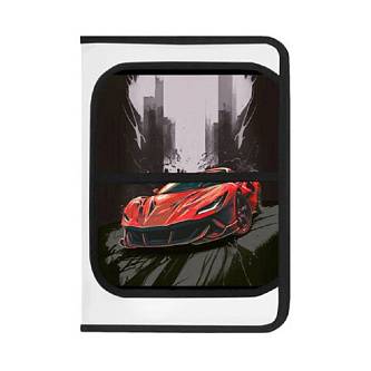 Папка д/труда А4 молн органайзер отк планка  Red car Br