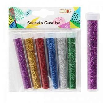 Набор блесток 6цв 6шт по 5гр в тубе