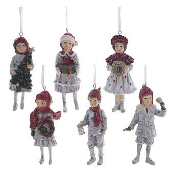 Украшение елочное "Девочка/Мальчик", L6 W4 H11,5 полирез