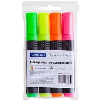 Набор текстовыделителей "Спейс" 4цв., 1-4мм