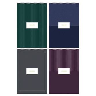 Блокнот А4 80л кл "Minimal", твердая подложка, спираль