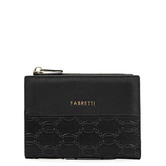 Кошелек жен. FABRETTI нат. кожа черн. малый