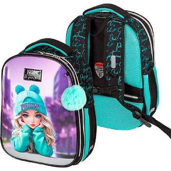 Рюкзак deVENTE.Choice Lite.Paris Girl жест 38x29x17 см,2 отд,бре