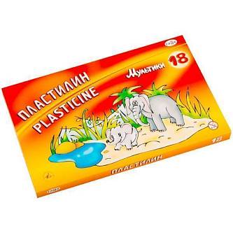 Пластилин 18цв 360гр Гамма Мультики