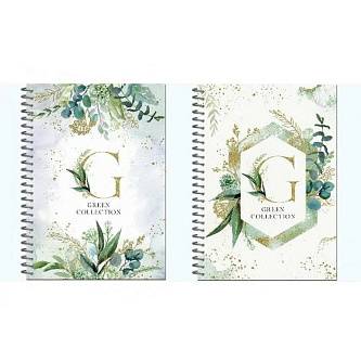Скетчбук А5 60л 100г Green Collection гребень