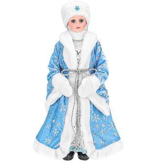 Внучка Деда Мороза в голубой шубке, 55 см