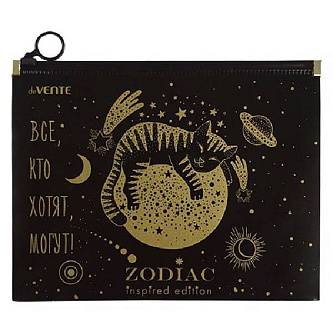 Папка на молнии с расширением "Zodiac-1" A5, тиснение фольгой