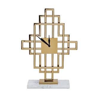 Часы настольные на подставке золото 45см нерж.сталь