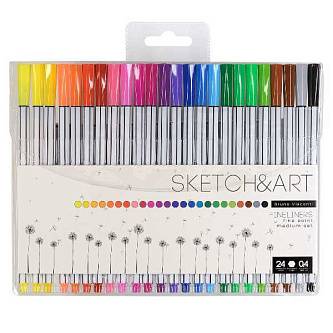 Набор линеров "SKETCH&ART" 0.4мм, 24цв. блистер