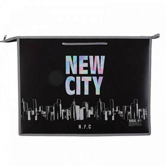 Папка д/худ А3 молн пластик New city Кокос