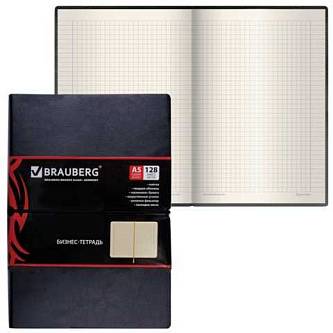 Блокнот А5 128л кл "Black Jack" черный, резинка