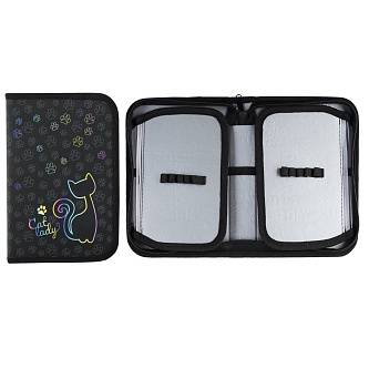 Пенал SoftТouch 1 отд 20*13*4 2см откидные планки Cat Lady