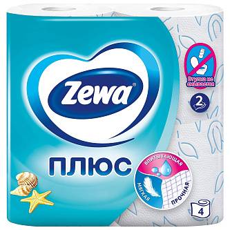 Туалетная бумага Zewa Плюс Океаническая свежесть, 2 сл, 4 рул